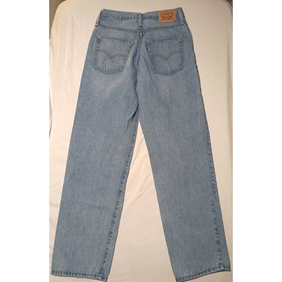 Levis 94 Baggy Jeans Womens 26 Blue 100% Cotton High Rise - Picture 7 of 8